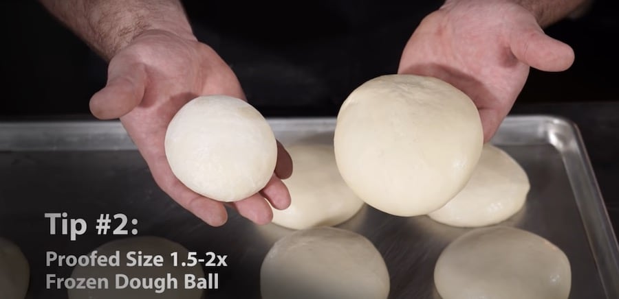 how to tell if pizza dough is proofed - should be 1.5-2x larger