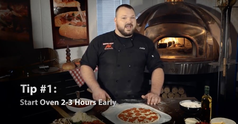 start wood fired pizza oven 2-3 hours early